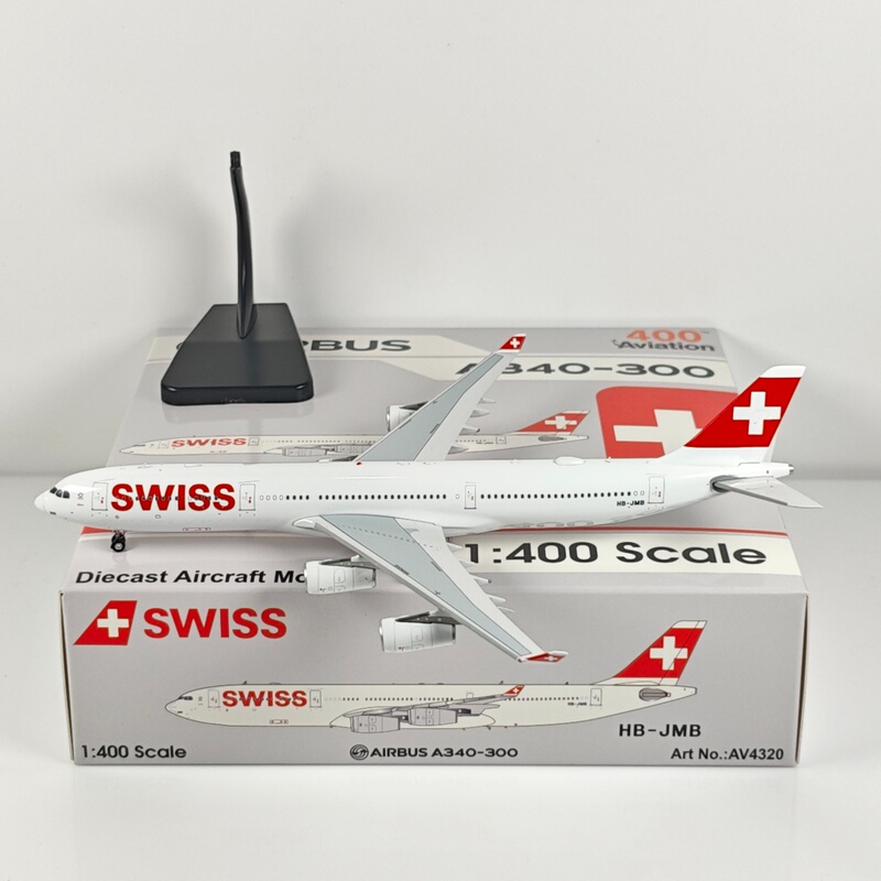 Aviation Av4320 1:400 Swiss Airlines A340-300 Hb-Jmb Alloy Aircraft Model