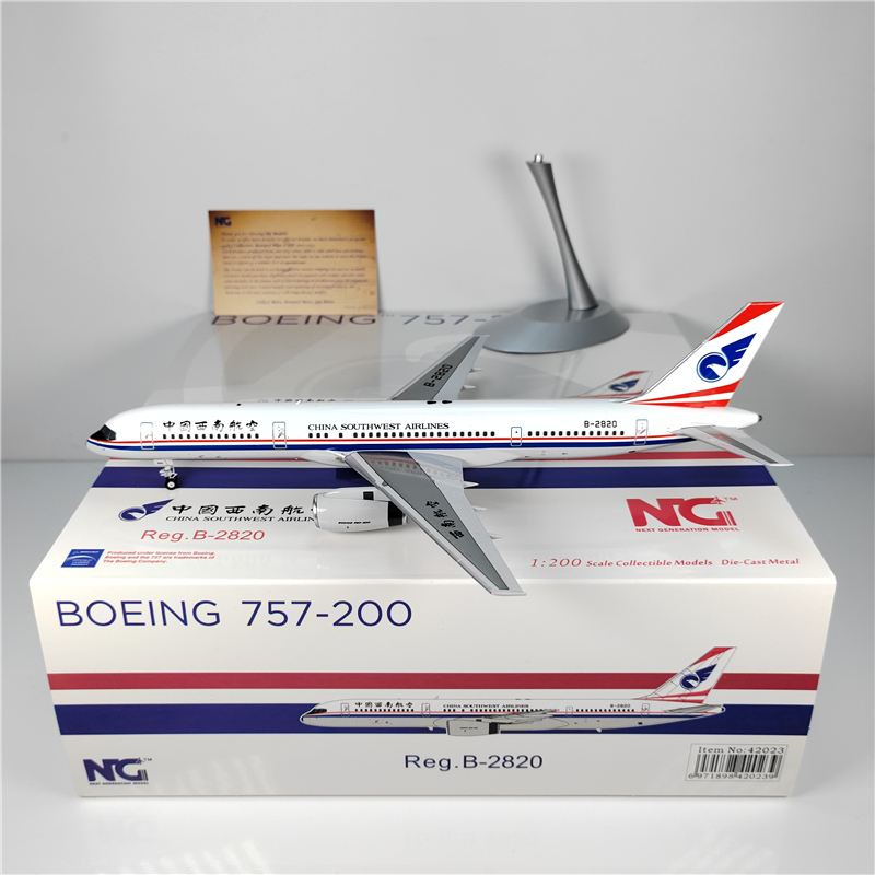Ng Models 42023 1:200 China Southwest Airlines B757-200 B-2820 Alloy Model