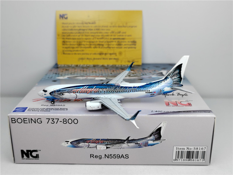 Ng Models 58167 1:400 Alaska Airlines B737-800 N559As Salmon Livery Ng Models 58167 1:400 Alaska Airlines B737-800 N559As Salmon Livery