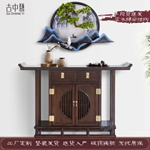 New Chinese style entrance to the family The solid wood light and luxurious door hall decoration storage containing partition cabinet leaning against wall for desk bill desk