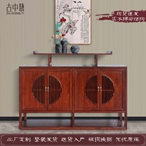 New Chinese Solid Wood Genguan Cabinet Door Living Room Shoes Cabinet Integrated Partition Cabinet Light Extravagant and Decorative Pendulum cabinet Dining Side Cabinet