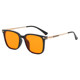 2025 New Korean Orange Sunglasses Square Frame Retro Street Style Xiaohongshu Trendy Large Frame Sunglasses Unique Hip-Hop