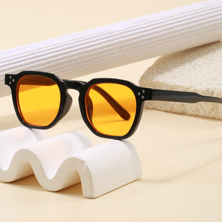 Japanese-Style Niche Tortoiseshell Frame Brown Sunglasses for Men, Fashionable Retro Versatile Decorative Small Square Frame Prescription Sunglasses for Women