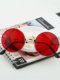 New Korean Red Fashionable Round Ocean Lens Unisex Trendy Sunglasses Internet Celebrity Style Sunglasses