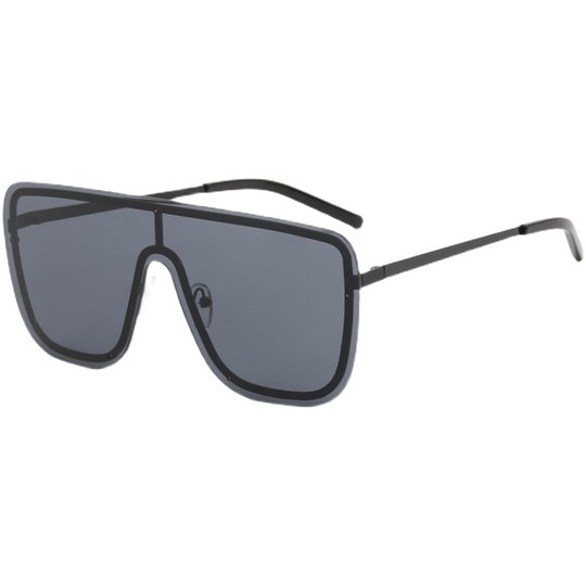 2025 цельные черные солнцезащитные очки в большой оправе для женщин, открывающие ее лицо, маленькие квадратные солнцезащитные очки с защитой от УФ-лучей, высококачественные INS