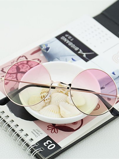 New Korean Red Fashionable Round Ocean Lens Unisex Trendy Sunglasses Internet Celebrity Style Sunglasses