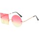 ins Internet Celebrity Quirky No Sunglasses Men's Fashion Personality Party Dance Frameless Irregular Sunglasses Women's