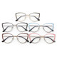 Retro Metal Cat-Eye Glasses with Black Edges for Square and Round Faces, Slimming, Anti-Blue Light, Suitable for High Prescription Lenses, Natural Look, European and American Style