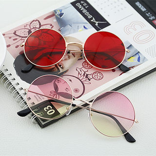 New Korean Red Fashionable Round Ocean Lens Unisex Trendy Sunglasses Internet Celebrity Style Sunglasses
