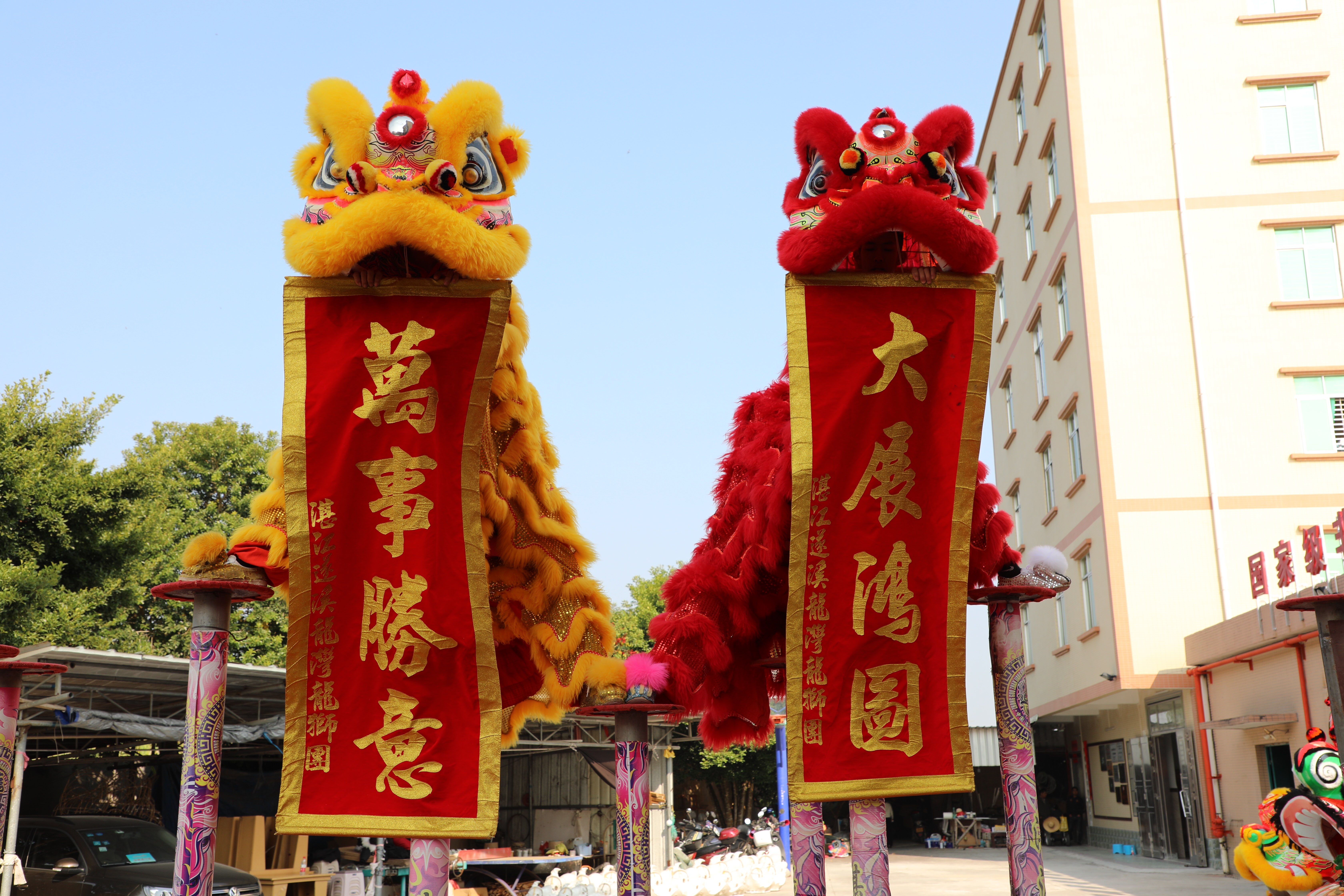 Manufacturers direct selling South Lion props, dragon and lion props, dragon lion props, waking lion props