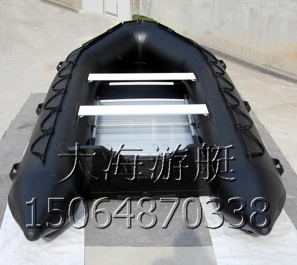 Sea yacht big black boat thickened rubber boat assault boat fishing rubber boat kayak floor diving China
