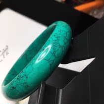 Green pine stone bracelet ancient wind Han clothes Classical small crowdsourced fresh hand ring Ethnic wind Tibetan hand ornament National wind accessories