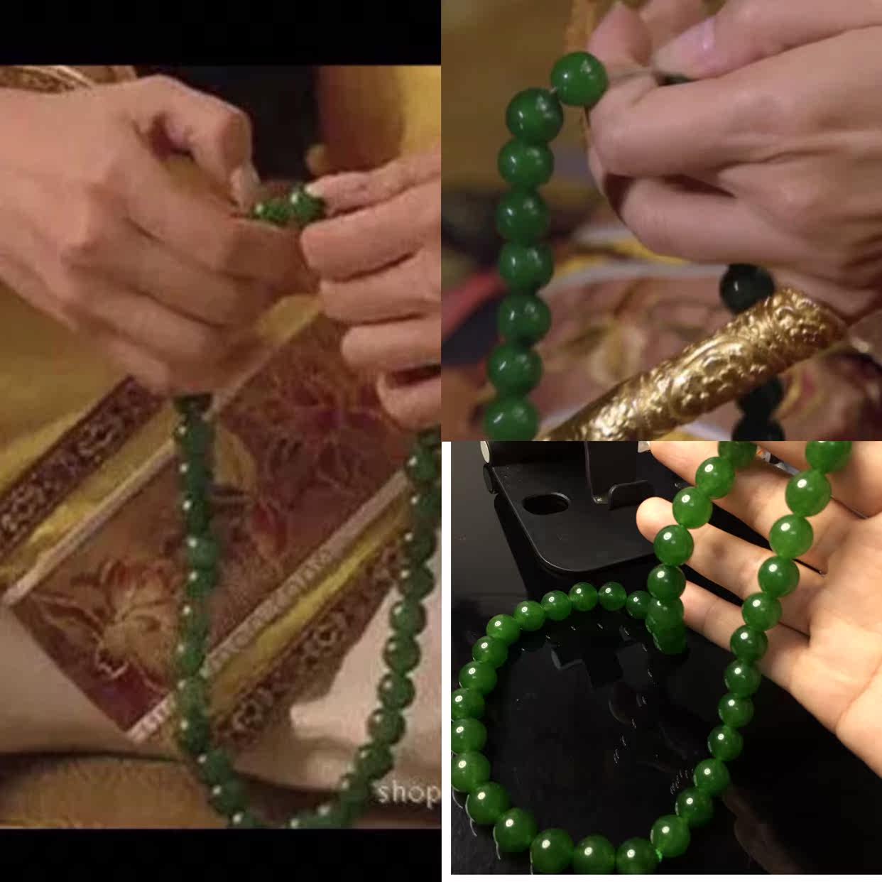 Zhen huan Chuanhuan Emperor Yongzheng Emperor's Tongan Handchain Handheld with Pearl Qing Palace eighteen Hand Strings of Buddha Pearl Nianzhu Zhang 