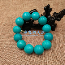 Hubei natural turquoise bracelet necklace Buddha beads rough stone pendant hand string men and women Tibetan Tibetan national style jewelry