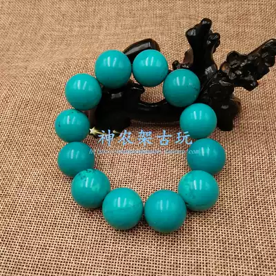Hubei natural turquoise bracelet necklace Buddha beads rough stone pendant bracelet men and women Tibetan Tibetan national style jewelry