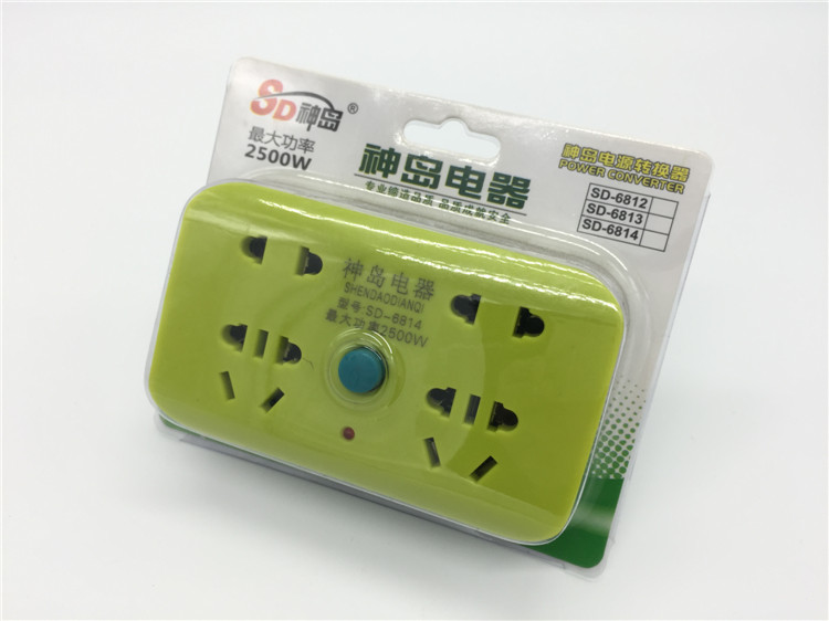 God Island conversion plug socket power converter one turn four multi-purpose wireless socket extension switch socket row