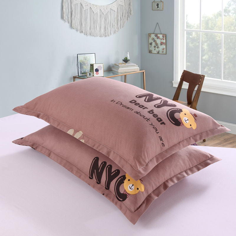 Gối đơn có lõi gối 48 * 74cm Gối bông đơn gối 40 * 60 hoạt hình tích cực và tiêu cực - Gối trường hợp gối ôm cao su non