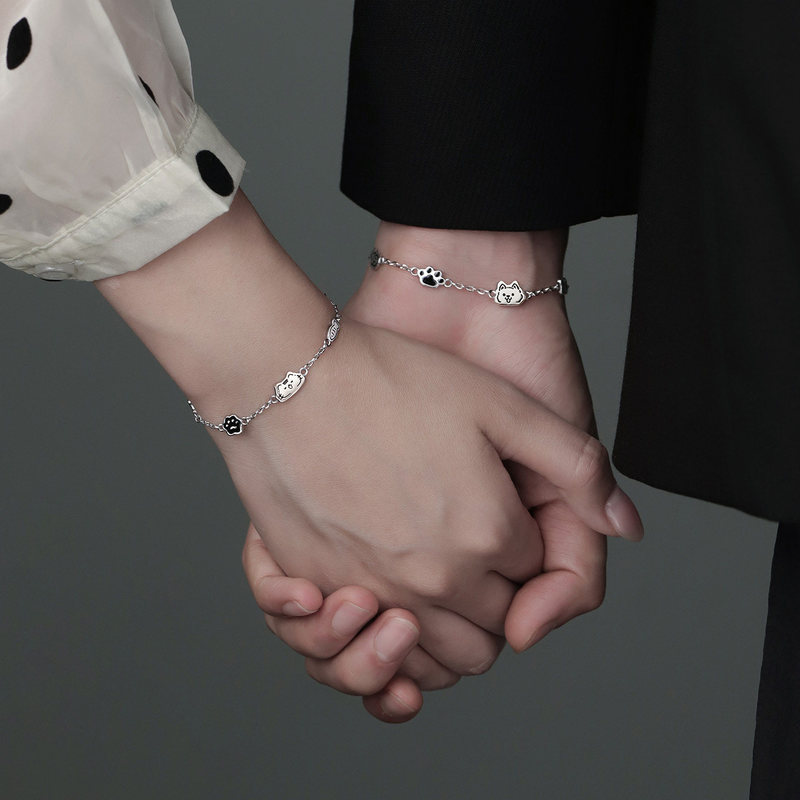 Couple Bracelets, a Pair of High-End Kitten and Puppy Love Tokens, 2026 Chinese Valentine's Day Gift for Boyfriend and Girlfriend Couple Bracelets, a Pair of High-End Kitten and Puppy Love Tokens, 2026 Chinese Valentine's Day Gift for Boyfriend and Girlfriend