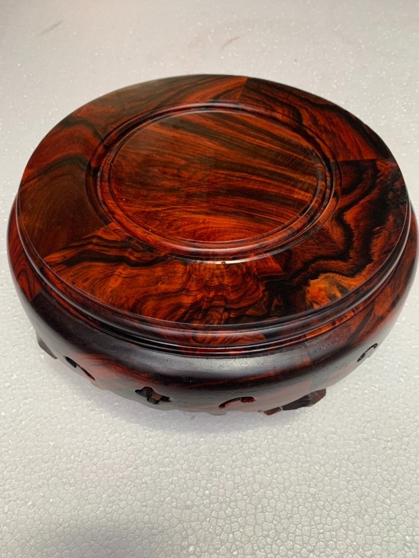 Lao Grand Red Acid Branches Purple Sandstone Fish Tank Stone Buddha Vase Flower vase Vase Flower Pot base Toe Yellow Sandalwood Hot Wax Process