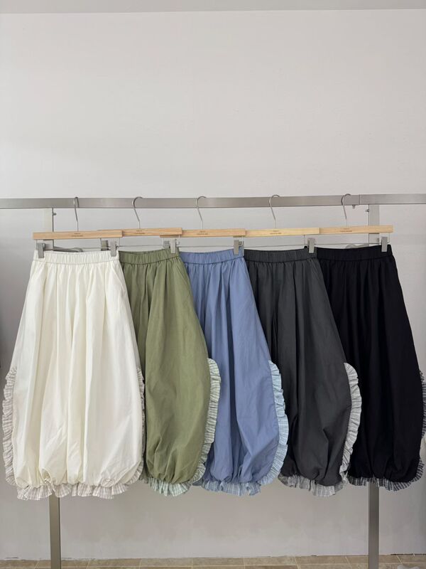Four in One 2026 Summer New Niche Design Elastic Waist Patchwork Lace Flower Bud Lantern Pants