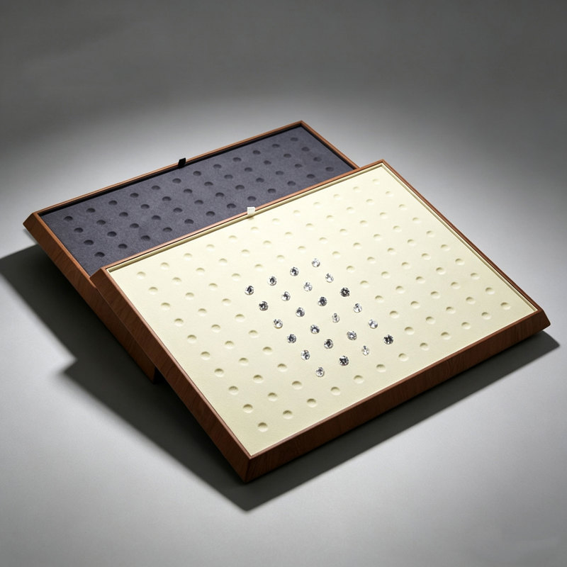 Wood Grain Pu Leather Diamond and Gemstone Storage Tray, Round Bead Display Tray, Jewelry Tray, Jewelry Display Tray Wood Grain Pu Leather Diamond and Gemstone Storage Tray, Round Bead Display Tray, Jewelry Tray, Jewelry Display Tray