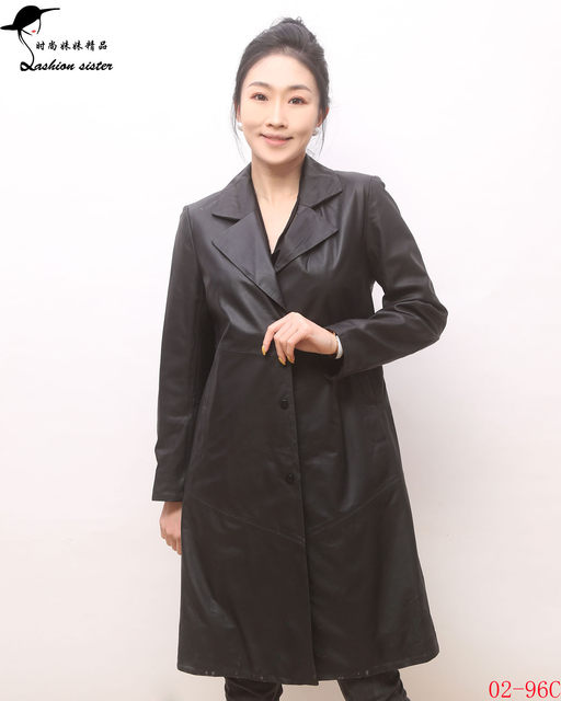 Fashion Sister Boutique 2023 Fashion Spring and Autumn New Women's Long Sheepskin Coat 02-96C