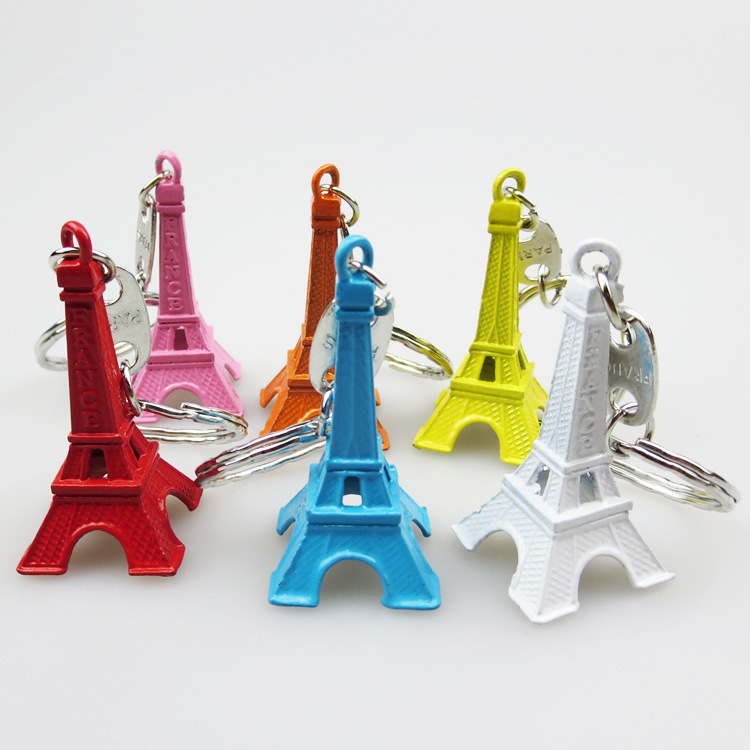 Romantic French Eiffel Tower Keychain Metal Ornament Creative Small Gift Pendant Gift Birthday Gift