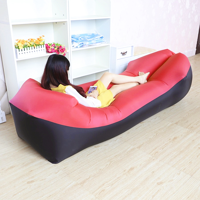 Net red outdoor lazy inflatable sofa bag air cushion bed air portable single folding camping fast inflatable chair