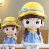 Креативные смоляные украшения для семьи из четырех висячих ног, мультяшные украшения, смоляные украшения для домашнего интерьера, автомобильная кукла, настольные украшения, украшение