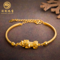 3D Hard Gold Bracelet 999 Pu Gold Brave Lady Bracelet New Gold Pu Evil Nafu Transfer Bracelet Chain