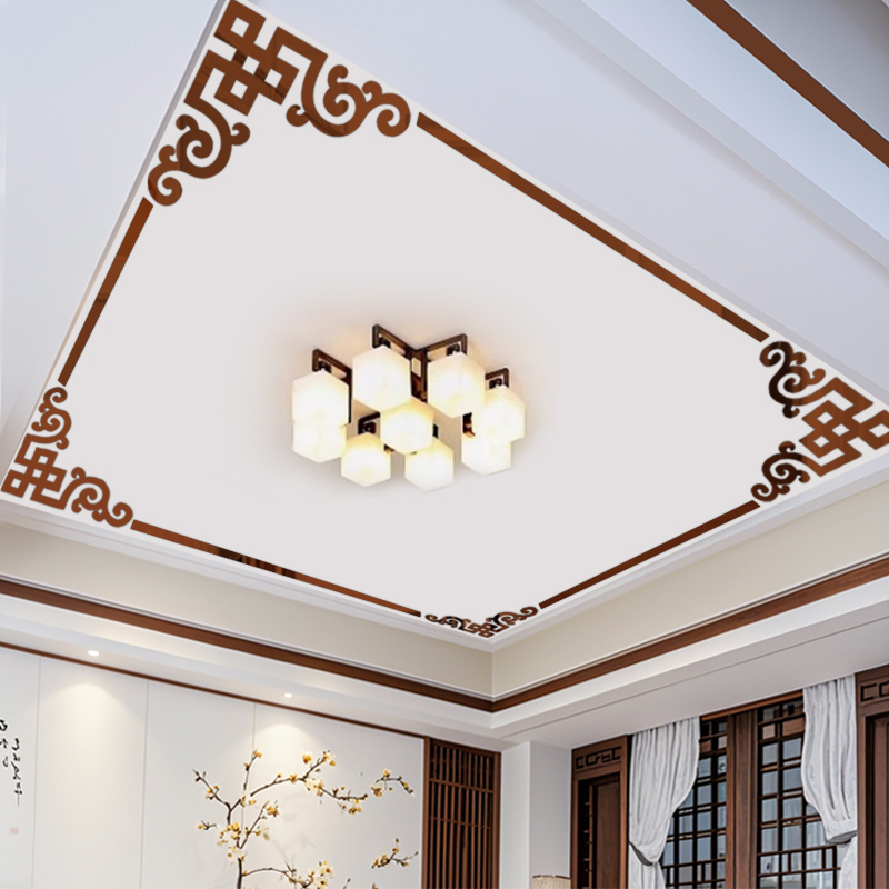 New Chinese-Style Ceiling Self-Installation Acrylic 3D Stereo Wall Stickers Diagonal Flower Stickers Background Wall Border Strips Self-Adhesive New Chinese-Style Ceiling Self-Installation Acrylic 3D Stereo Wall Stickers Diagonal Flower Stickers Background Wall Border Strips Self-Adhesive