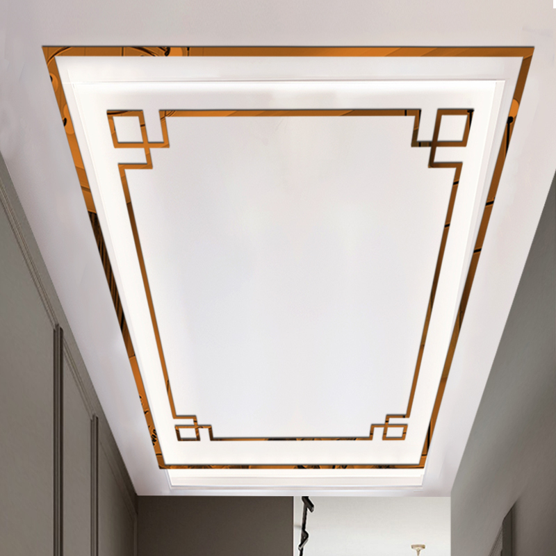 New Chinese-Style Ceiling Decorative Lines Self-Adhesive Acrylic 3D Stereo Wall Stickers Ceiling Diagonal Border Decorative Edge