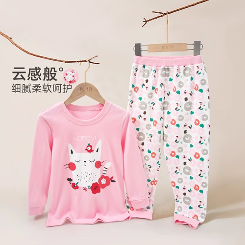 Осеннее нижнее белье, хлопковый комплект, детская осенняя пижама, термобелье, свитер, подходит для подростков