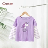 Детский приятный телу хлопковый лонгслив для девочек, осенний, детская одежда, подходит для подростков