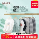 Детская летняя тонкая пижама для мальчиков, летняя одежда, форма, подходит для подростков