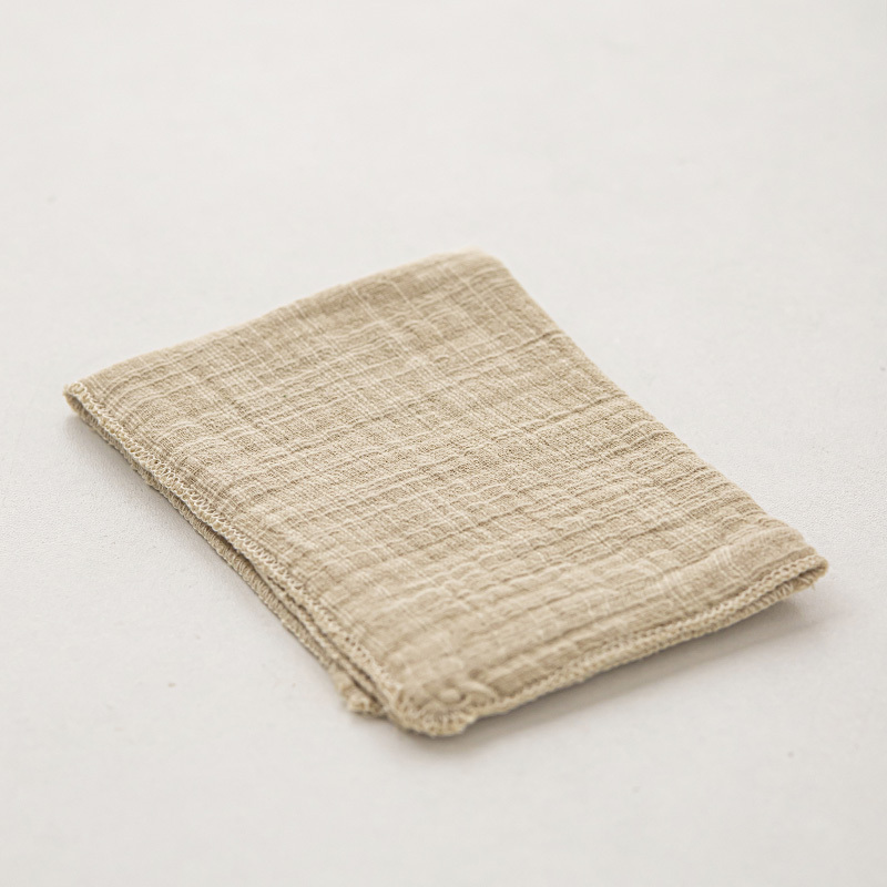 Plain Cotton and Linen Tea Cloth, Absorbent High-End Tablecloth, Zen-Style Tea Cloth Mat, Kung Fu Tea Pot Towel, Tea Table Cleaning Cloth