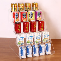 Beverage rack milk tea cup holder juice rack plastic convenience store display rack supermarket mineral water acrylic Ladder Shelf