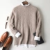 2019 mùa thu và mùa đông áo len cashmere tinh khiết nam cổ tròn áo thun len dày len áo len thanh niên rắn màu lỏng áo len - Áo len Cashmere Áo len Cashmere