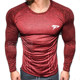 Muscle quick-drying fitness T-shirt men's sports long-sleeved bottoming shirt stretch gym breathable sweat-absorbent training clothes