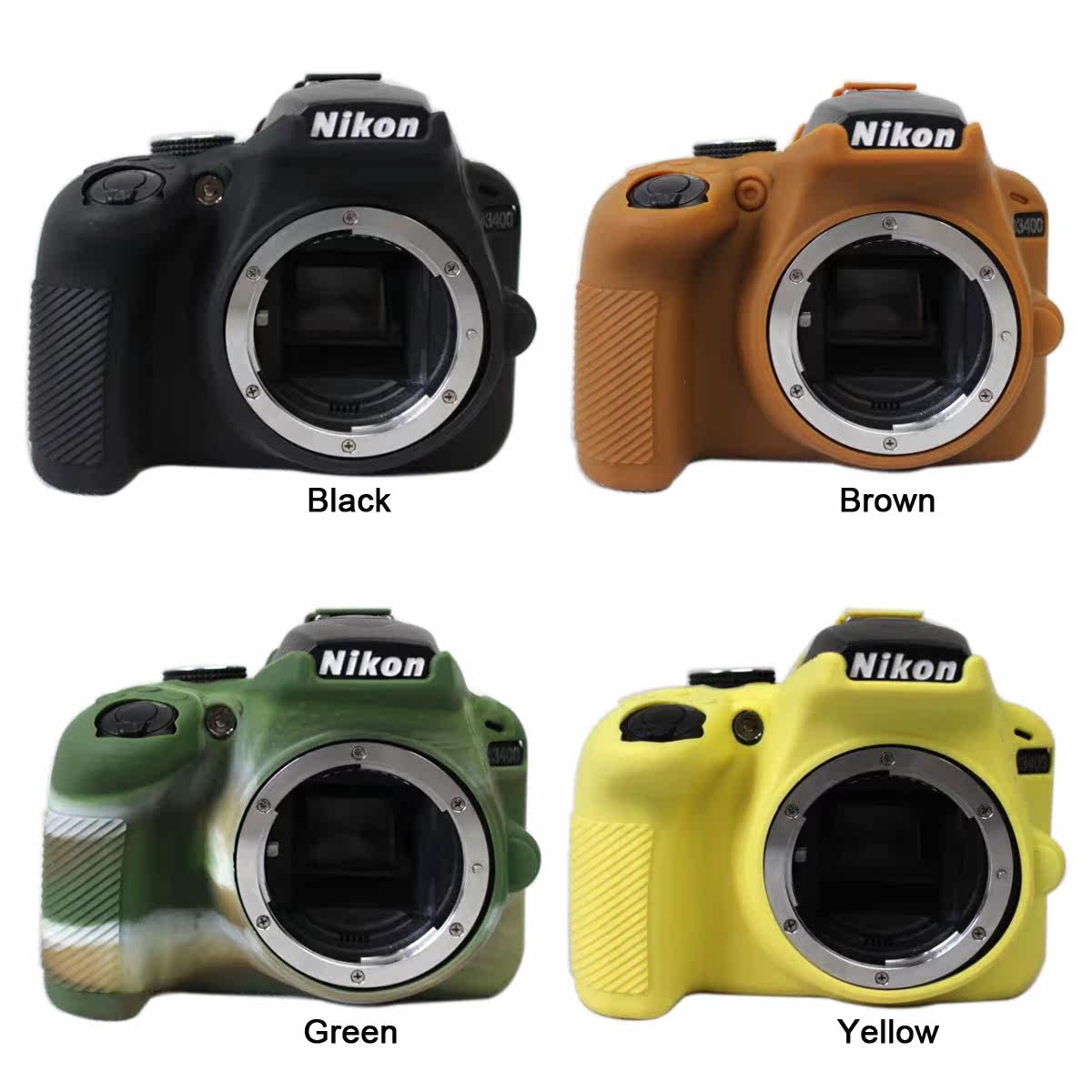 Applicable to Nikon D3400 single - eye camera silicone shell protective sleeve soft shell anti - shock - resistant