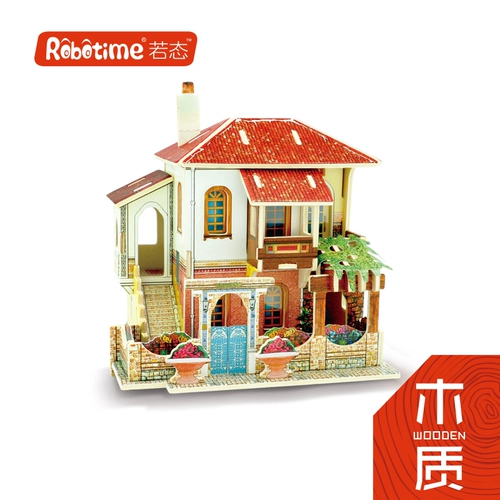 Трехмерная головоломка, деревянная хижина, конструктор, игрушка, в 3d формате, домик своими руками