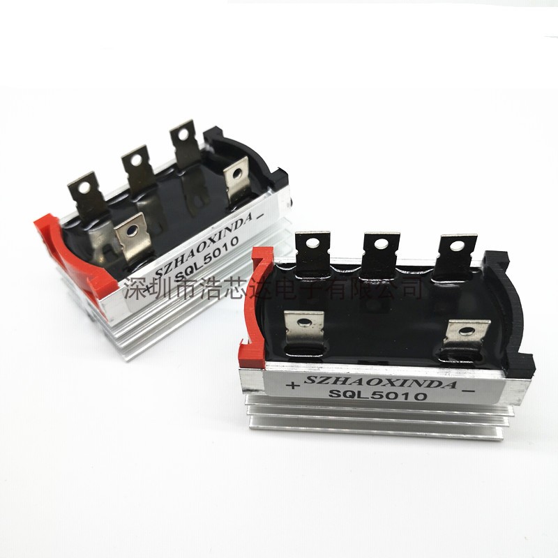 Three-phase rectifier bridge rectifier SQL50A 1000V SQL5010 SQL50-10 with heat sink