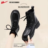 Warrior, Martens, черные короткие сапоги на платформе в английском стиле, ботинки, в британском стиле