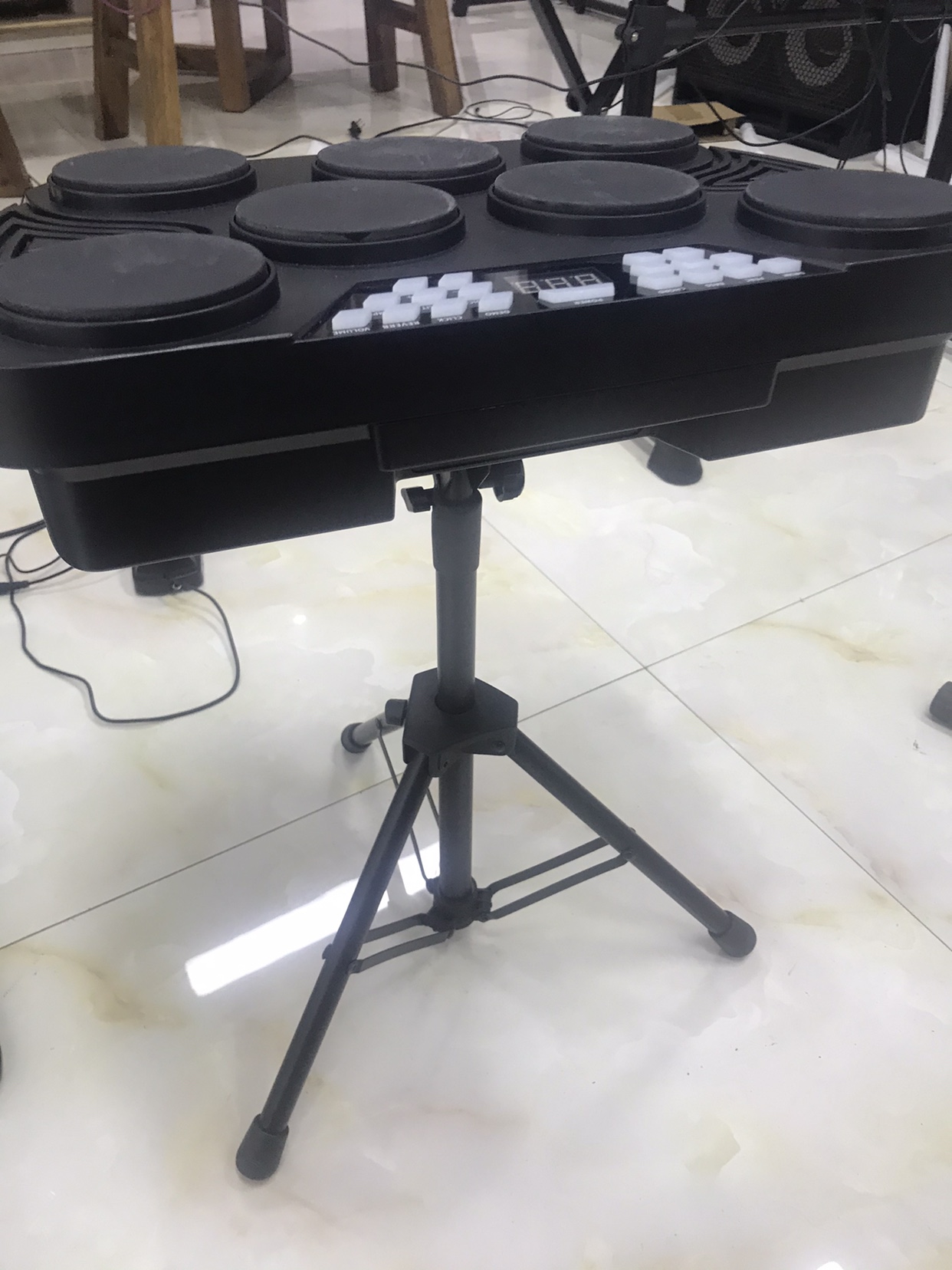 Drum rack strength electronic drum portable jazz drum accessory bracket tambourine bracket can be lifted and folded