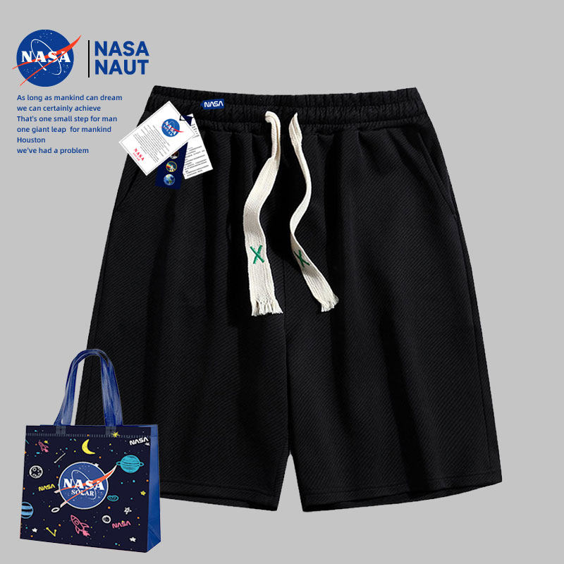 NASA SOLAR联名户外夏季男女运动2026新款短裤潮牌休闲小熊五分裤