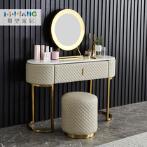 Light luxury Net red dressing table marble luxury post-modern bedroom window storage makeup table makeup mirror with light simple
