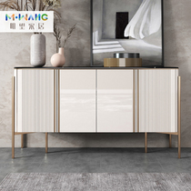 Rock board dining side cabinet Light luxury modern simple entrance porch cabinet partition living room locker tea cabinet door against the wall