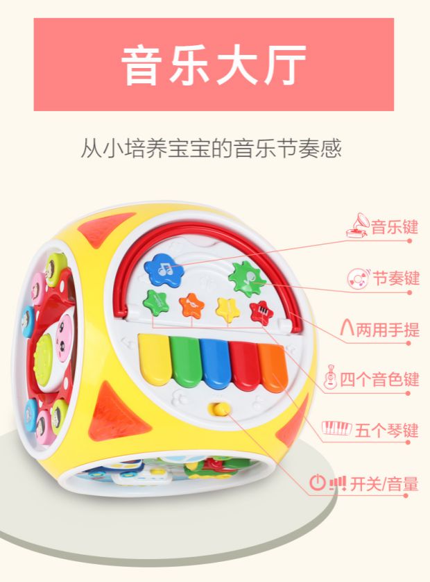 Dream Party Wisdom Kingdom Baby Trò chơi đa chức năng Bàn đa diện Đồ chơi giáo dục cho trẻ em - Đồ chơi nhạc cụ cho trẻ em đàn em bé