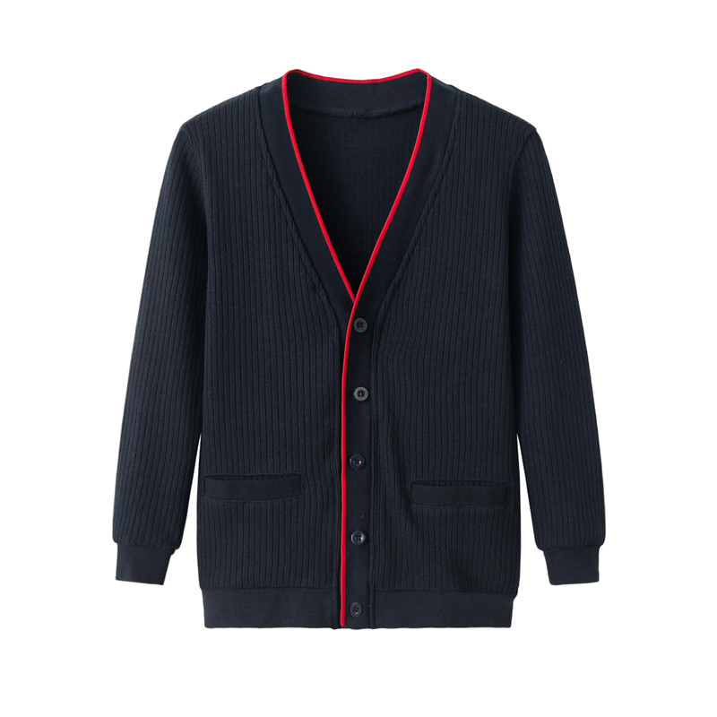 Shenzhen School Uniform Elementary School Children's School Uniform Winter Courtesy Clothing for men and women in the same style Knitted Sweater Jacket Sweater