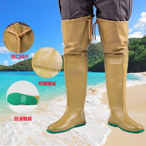 Xia Tian rice transplanting boots soft bottom paddy field shoes high tube water pants farmland anti-skid boots water boots waterproof shoes waterproof shoes